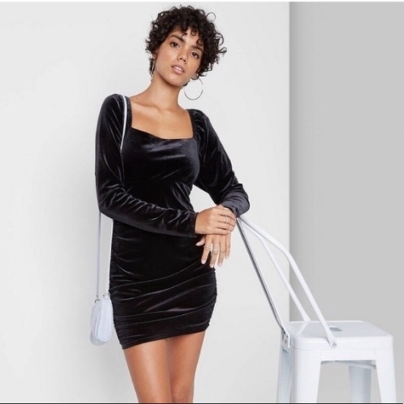 NWT Wild Fable Velvet Bodycon Dress - Picture 1 of 11